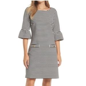 Lily Pulitzer Alden Striped Dress Black and White Womens 8